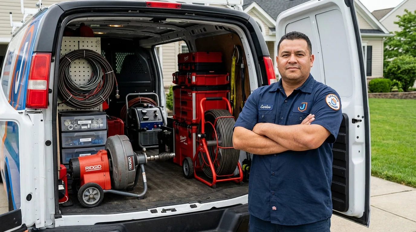 Professional drain cleaning equipment and Johns Plumbing LLC plumber in Moultrie