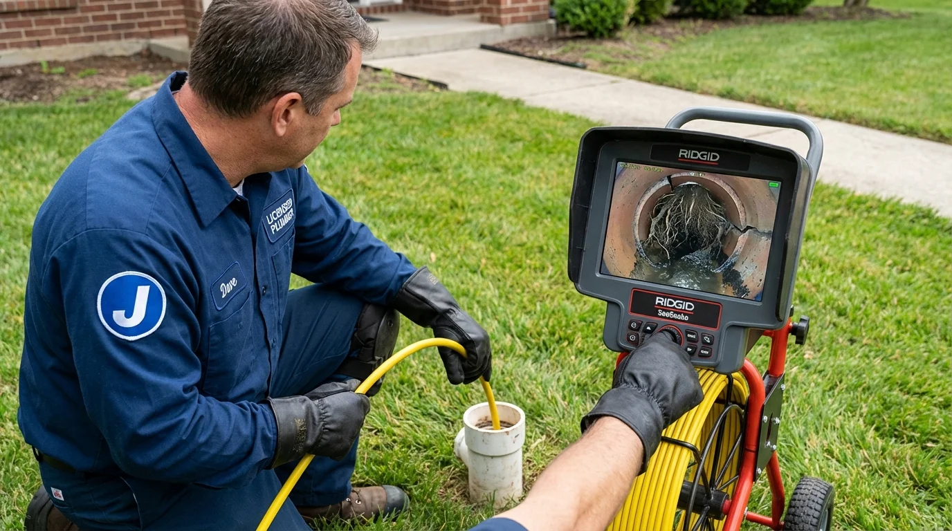 Sewer camera inspection being performed by Johns Plumbing LLC in Moultrie